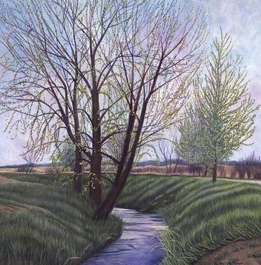 Custom Made Spring At Pella Crossing (Landscape) Painting - Fine Art Print On Paper (12