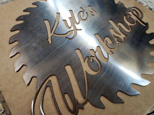 Custom Made Sawblade Sign With Your Name. Steel Sign. Made To Order.
