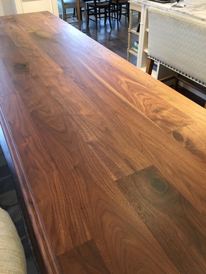 Custom Walnut Kitchen Island Top by Chesapeake And Woodworks