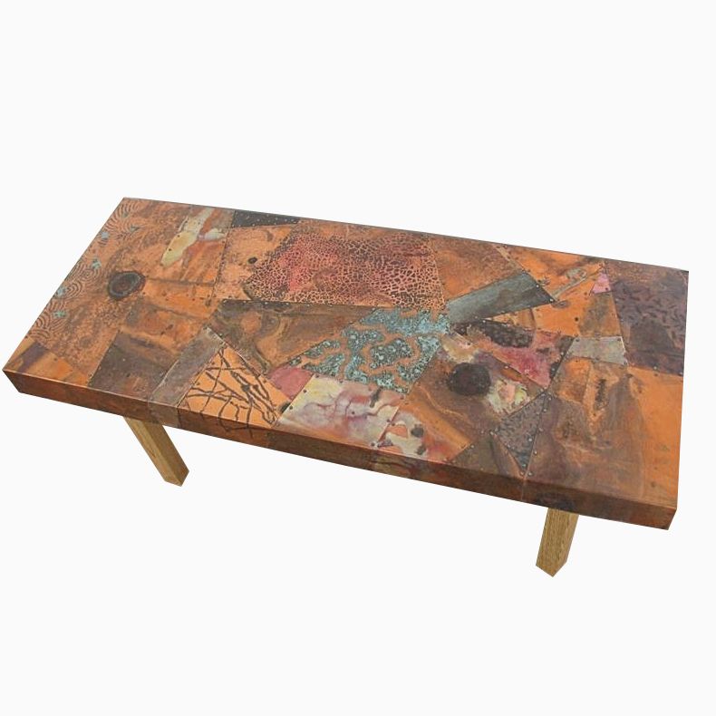Custom Metal Tabletops By Dale Jenssen, Custom Made Copper Coffee Table