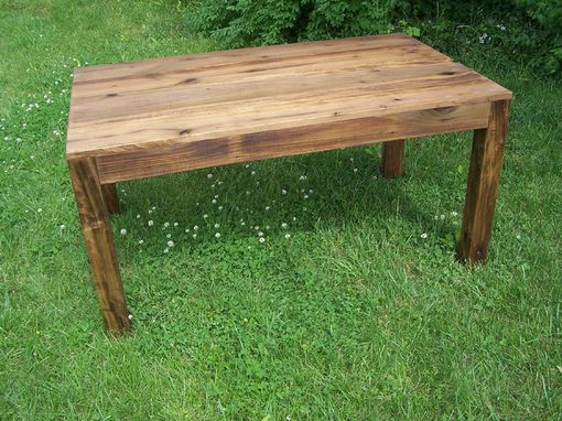 Custom Made Reclaimed Antique Wood Parsons Table