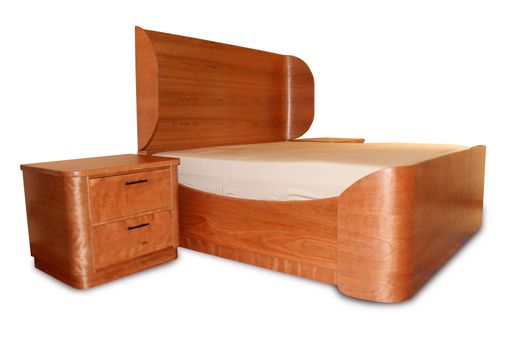 Custom Made Curvy Bed 64 And Side Tables