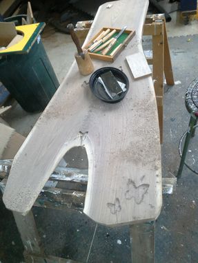 Custom Made Walnut Slab Butterfly Bench/ Coffee Table