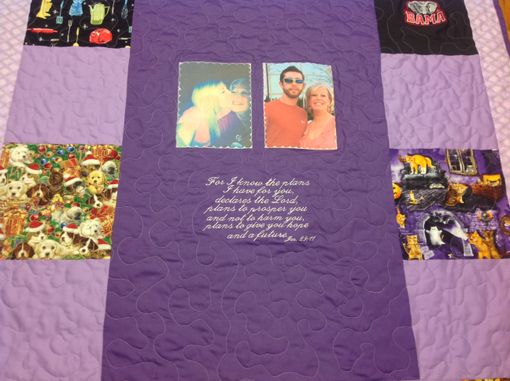Custom Made Custom Embroidered Photo Mother's Day / Special Occasion Quilt