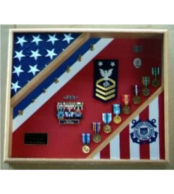 Custom Made Coast Guard Flag Display Case