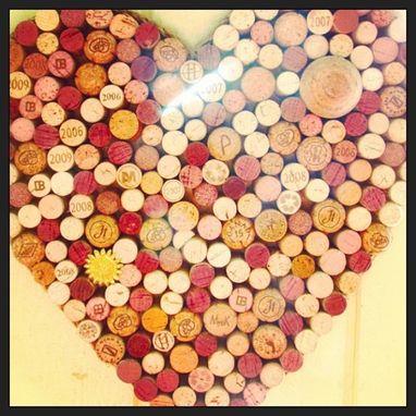 Custom Made Heart Shaped Cork/Pin Boards Using Recycled Wine Corks