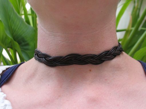 Custom Made Necklace / Choker:  Turk's Head Knot From Leather Cord