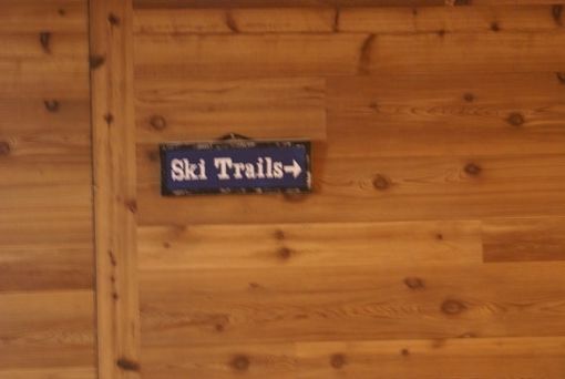 Custom Made Ski Trails Rustic Sign
