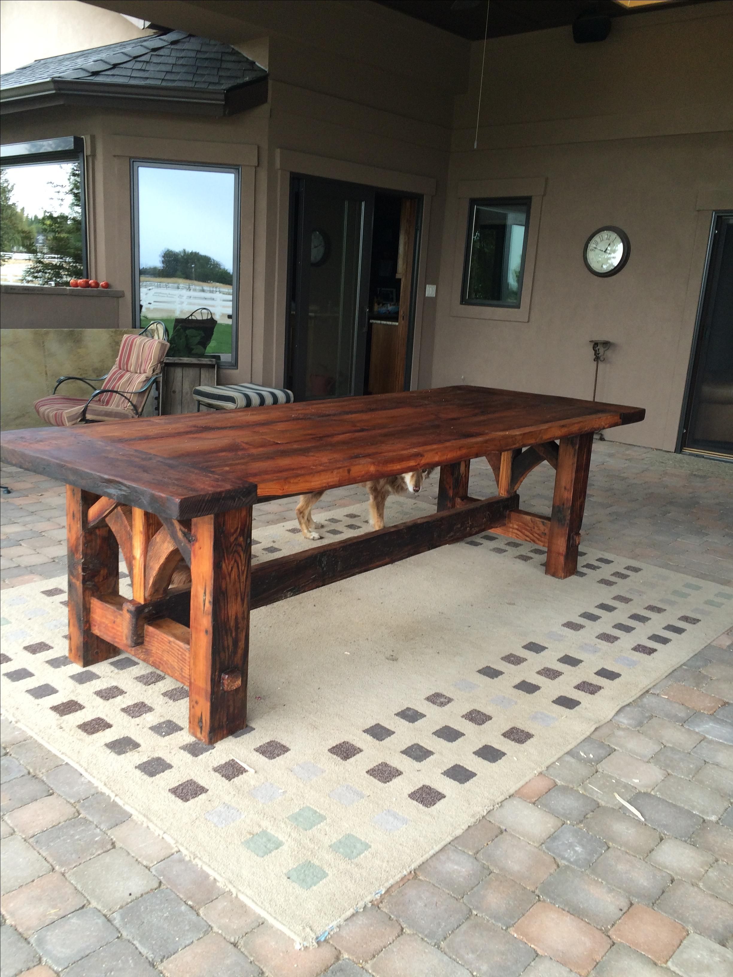 Custom Farmhouse Dining Table by Tiny Shed