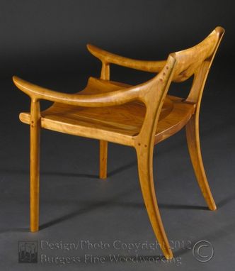Custom Made Maloof Low-Back Dining Chair In Cherry