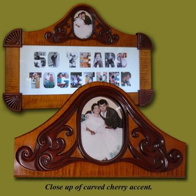 Custom Made Custom Carved Frame For 50th Anniversary Gift