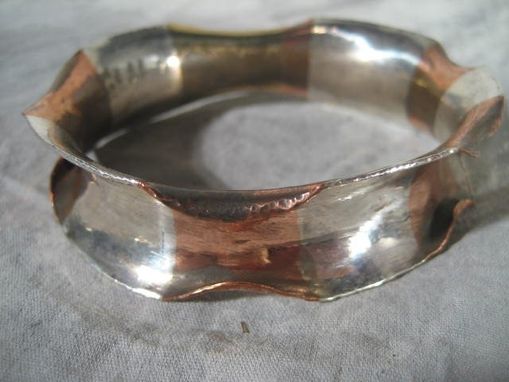 Custom Made Sterling Silver & Copper Bracelet