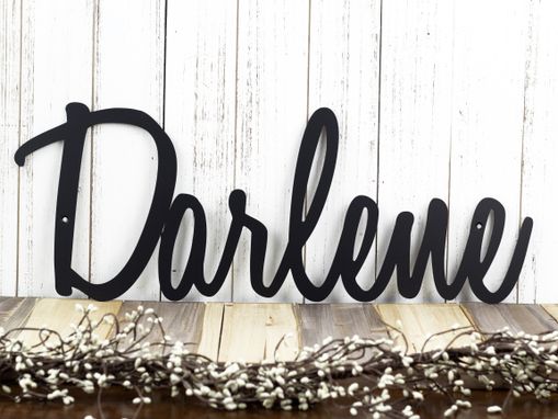 Custom Made Script Family Name Metal Sign