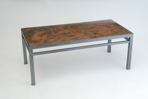 Custom Made Coffee Table, Composite Top, Steel Base