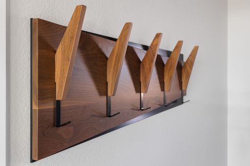 Custom Made "Out Of Line" Entry Bench & Coat Rack