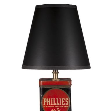 Custom Made Vintage Phillies Cigar Tin Lamp