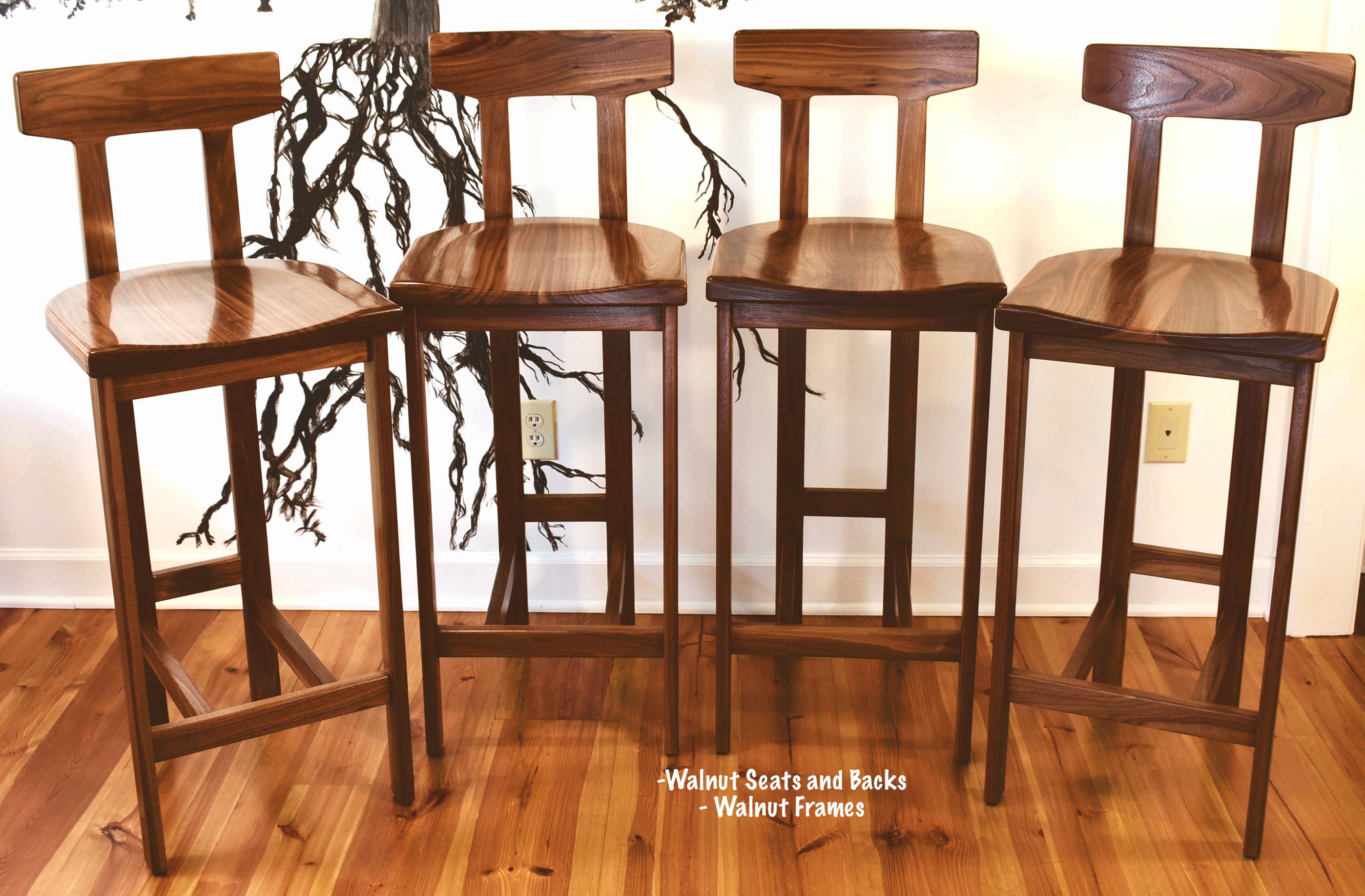 Custom Made Tall Bar Stools (Barstools) by The Wood Hobbit
