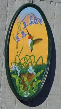 Custom Made Hummingbird With English Bellflowers