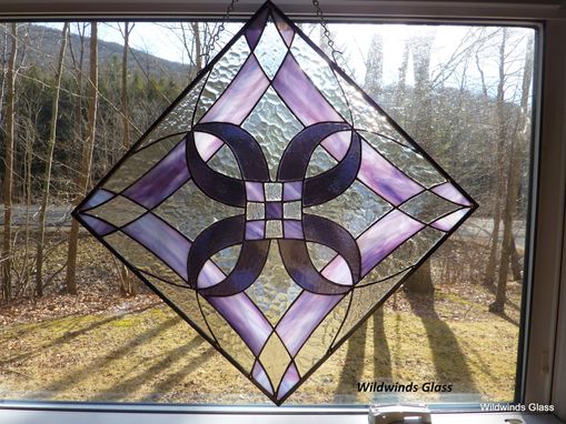 Custom Made Abstract Diamonds In Stained Glass