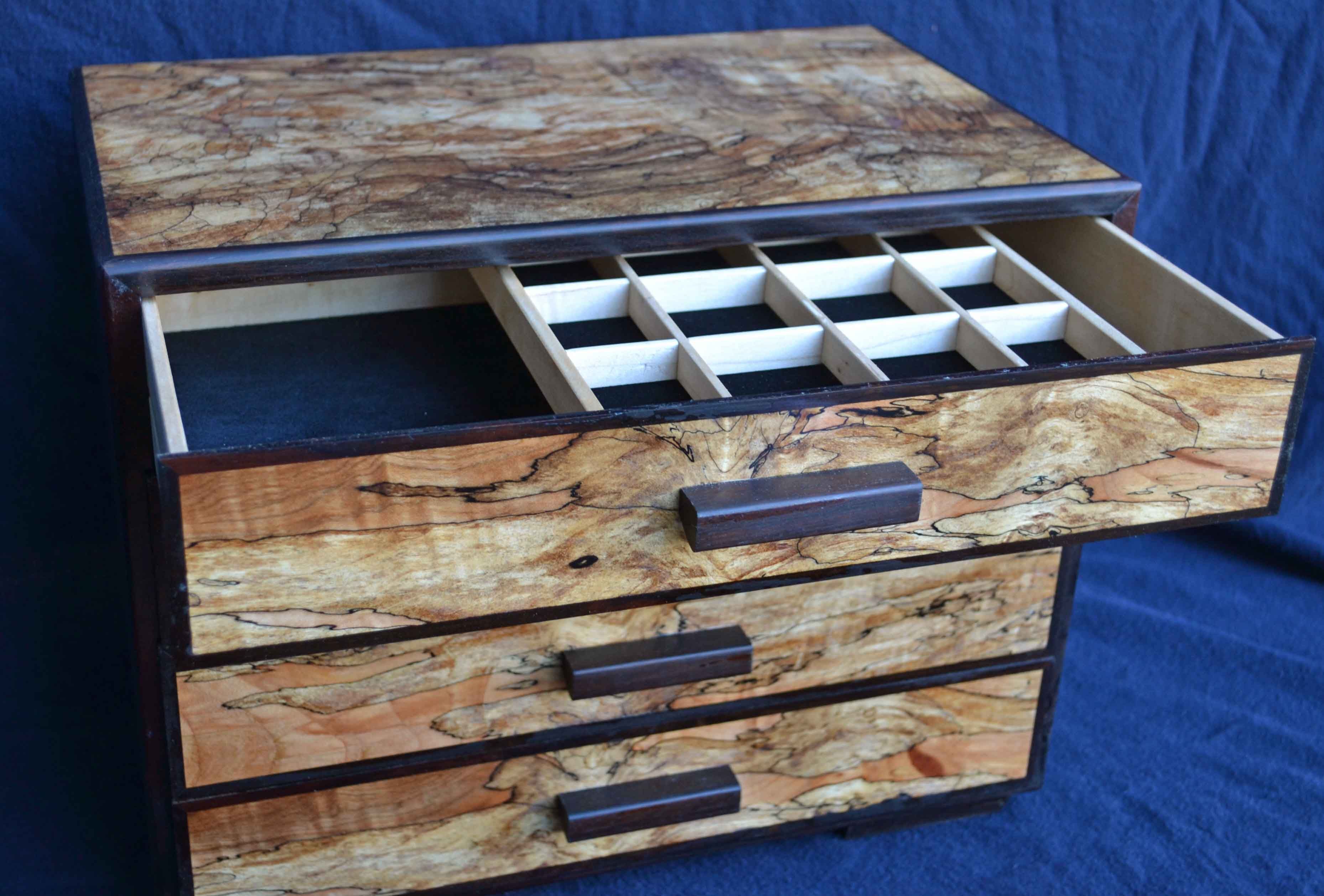 Custom Made Four Drawer Jewelry Box by Dennis Chenoweth