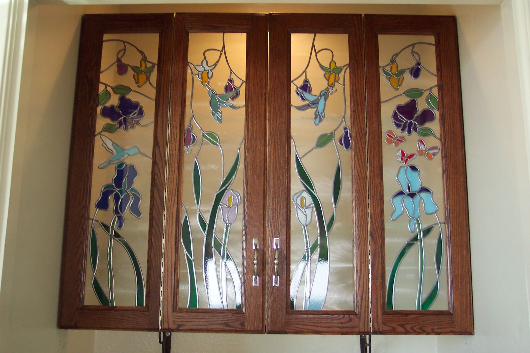 Custom Cabinet Door Art Glass by Sgo Designer Glass Of Los Angeles