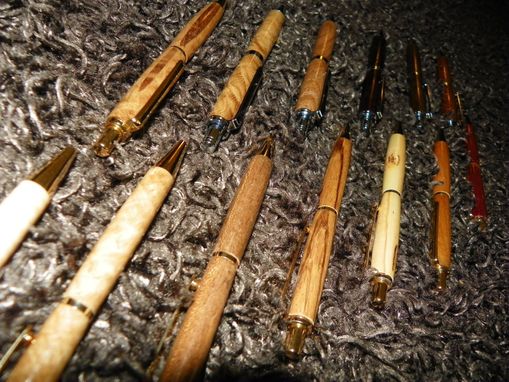 Custom Made Custom Built Wood Click Pen With Chrome Or Gold Finish (Your Choice Of Wood Types)