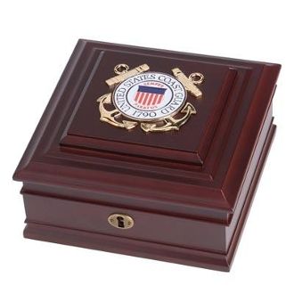 Custom Made U.S. Coast Guard Medallion Desktop Box