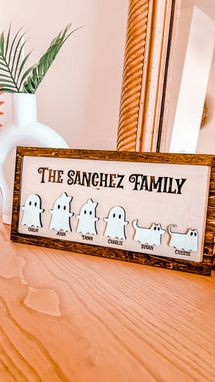 Custom Made Halloween Family Ghost Sign