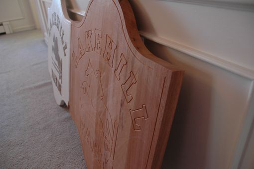 Custom Made Carved Mahogany Farm Sign