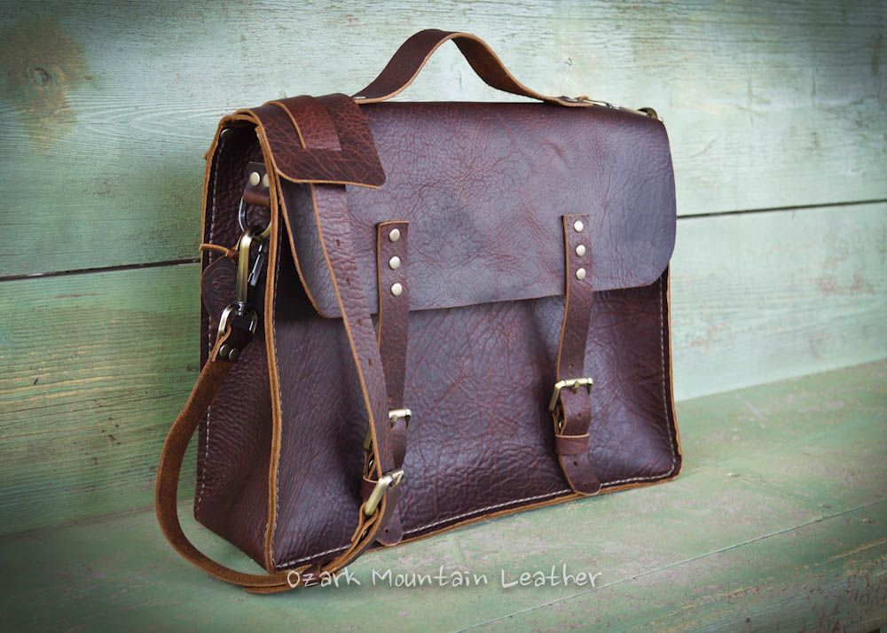 Business Time Leather Messenger Bag
