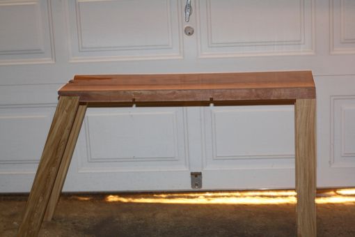 Custom Made Contrapposto Walnut And Chinese Elm Console Table