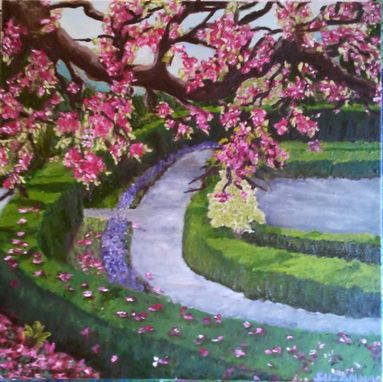 Custom Made Brooklyn Garden Spring Oil Painting