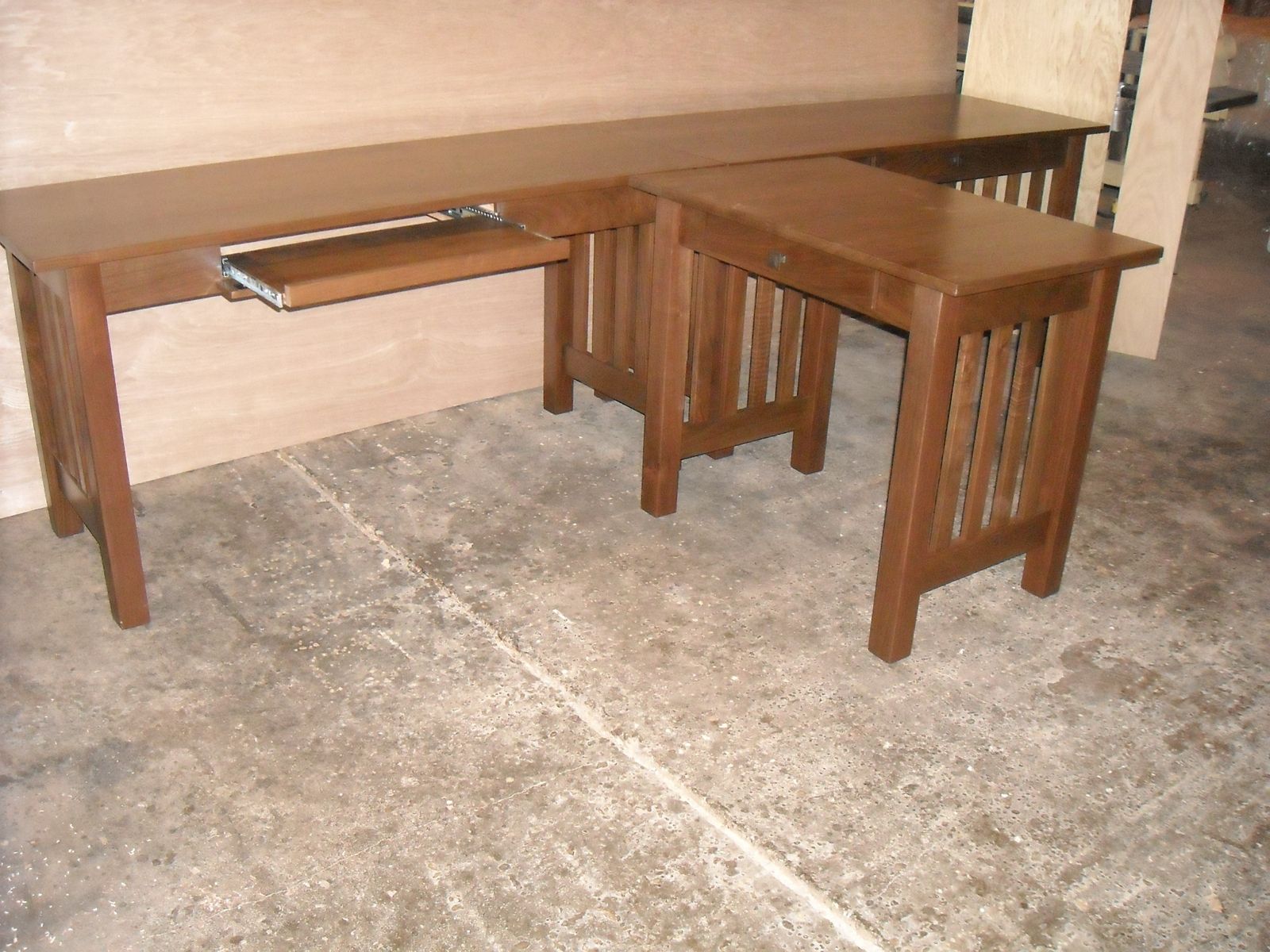 Custom Computer Work Table Mission Style Walnut Lumber By Tom Kies