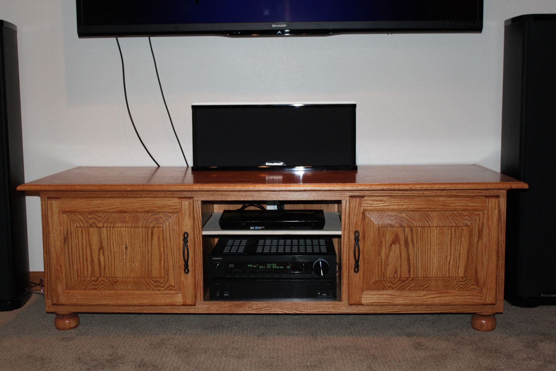 Handmade Oak Tv Stand by J And J Wood Designs