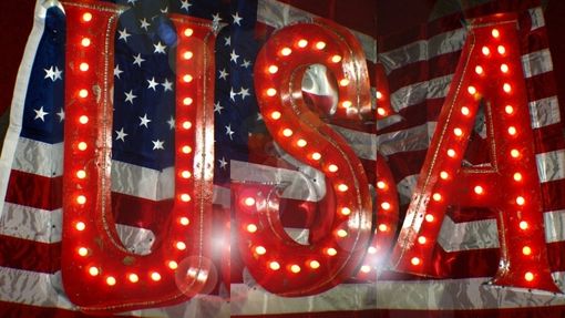Custom Made Vintage Marquee Letter Usa By Aranacci