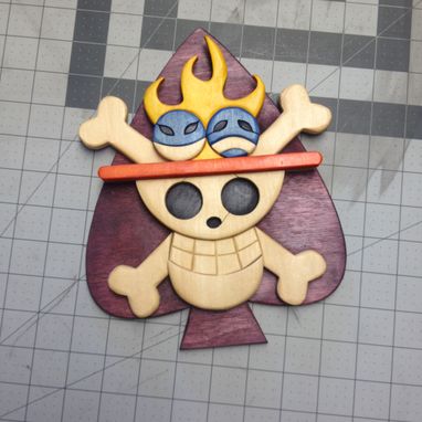 Custom Made Wooden One Piece Spades Jolly Roger