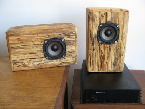 Custom Made Spalted, Wormy Maple Speakers