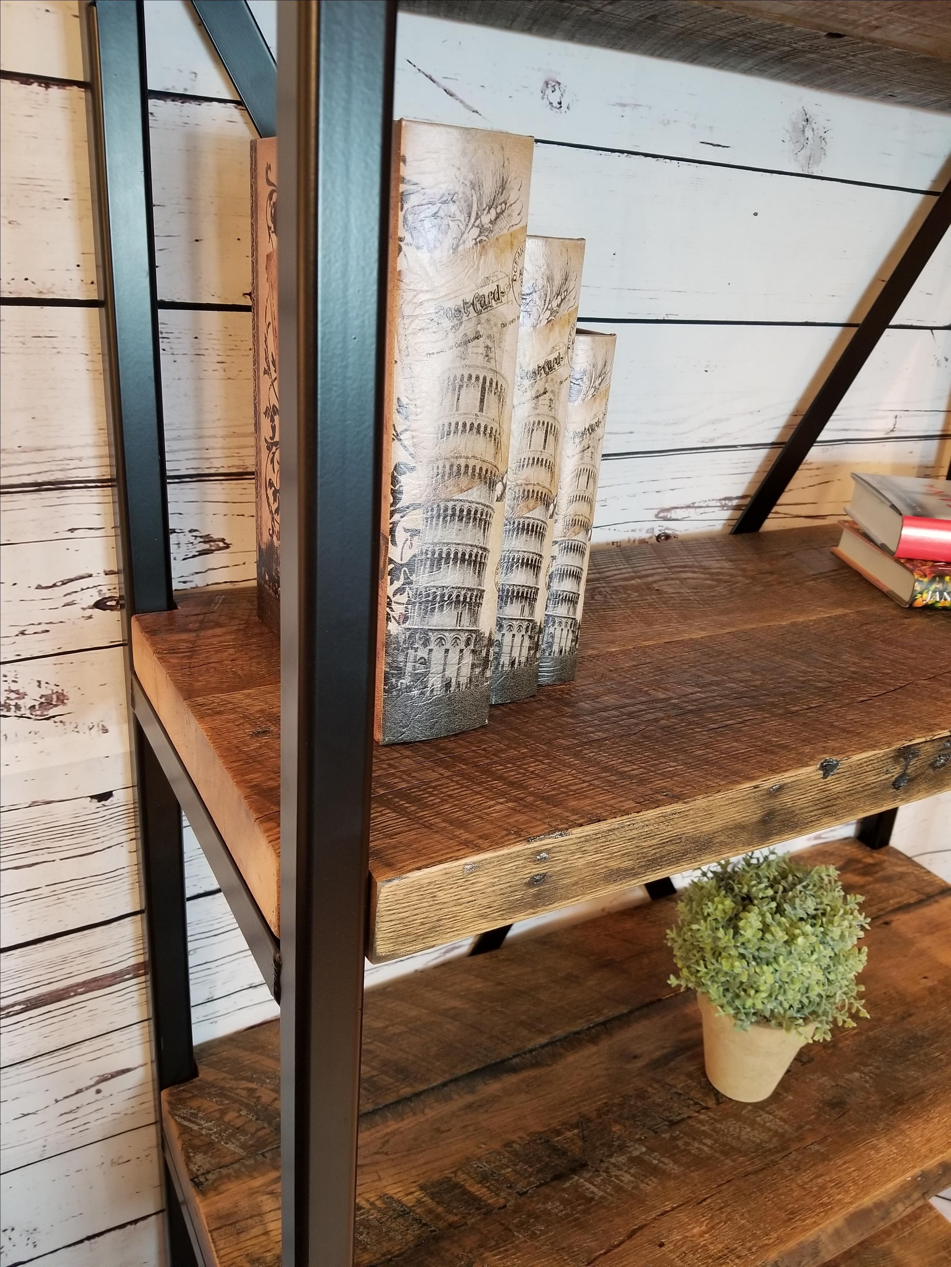 Buy Hand Crafted Reclaimed Wood Bookshelf, Rustic Bookcase, Barnwood