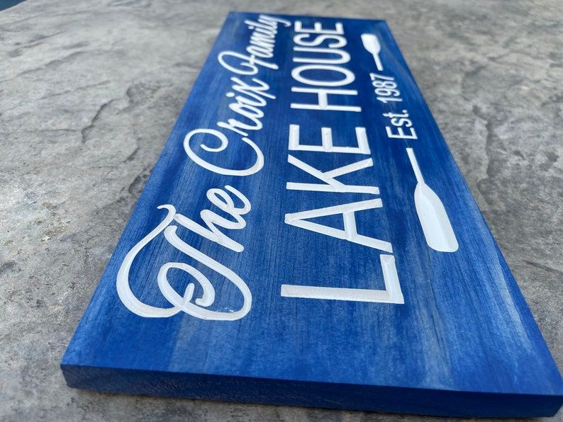 Buy Handmade Custom Beach House Sign, Personalized Lake House Signs