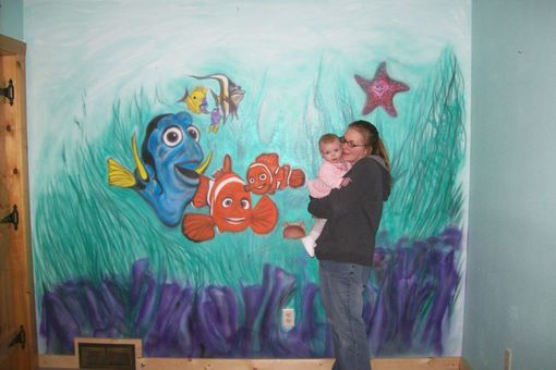 Custom Made Nemo Airbrushed Wall Mural