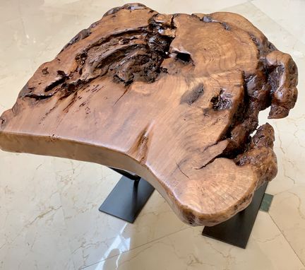 Custom Made Large Burl-Top Studio Coffee Table