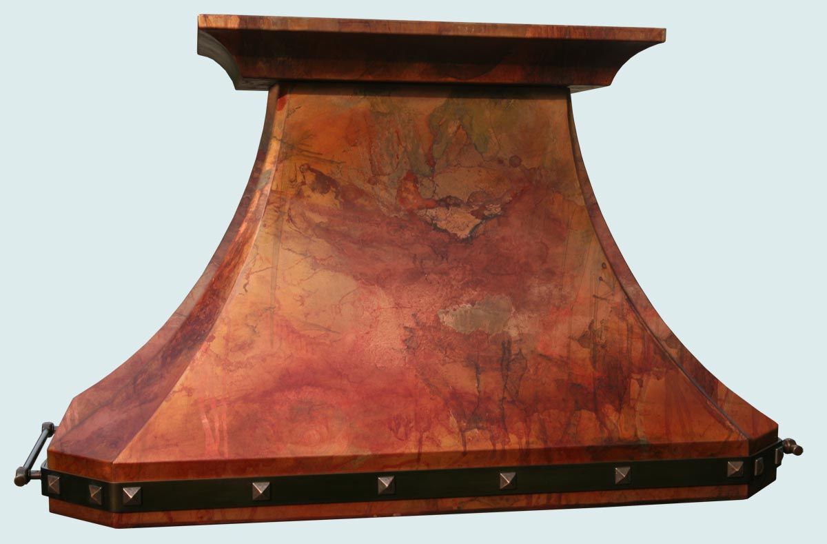 Hand Crafted Copper Range Hood With Old World Patina by Handcrafted