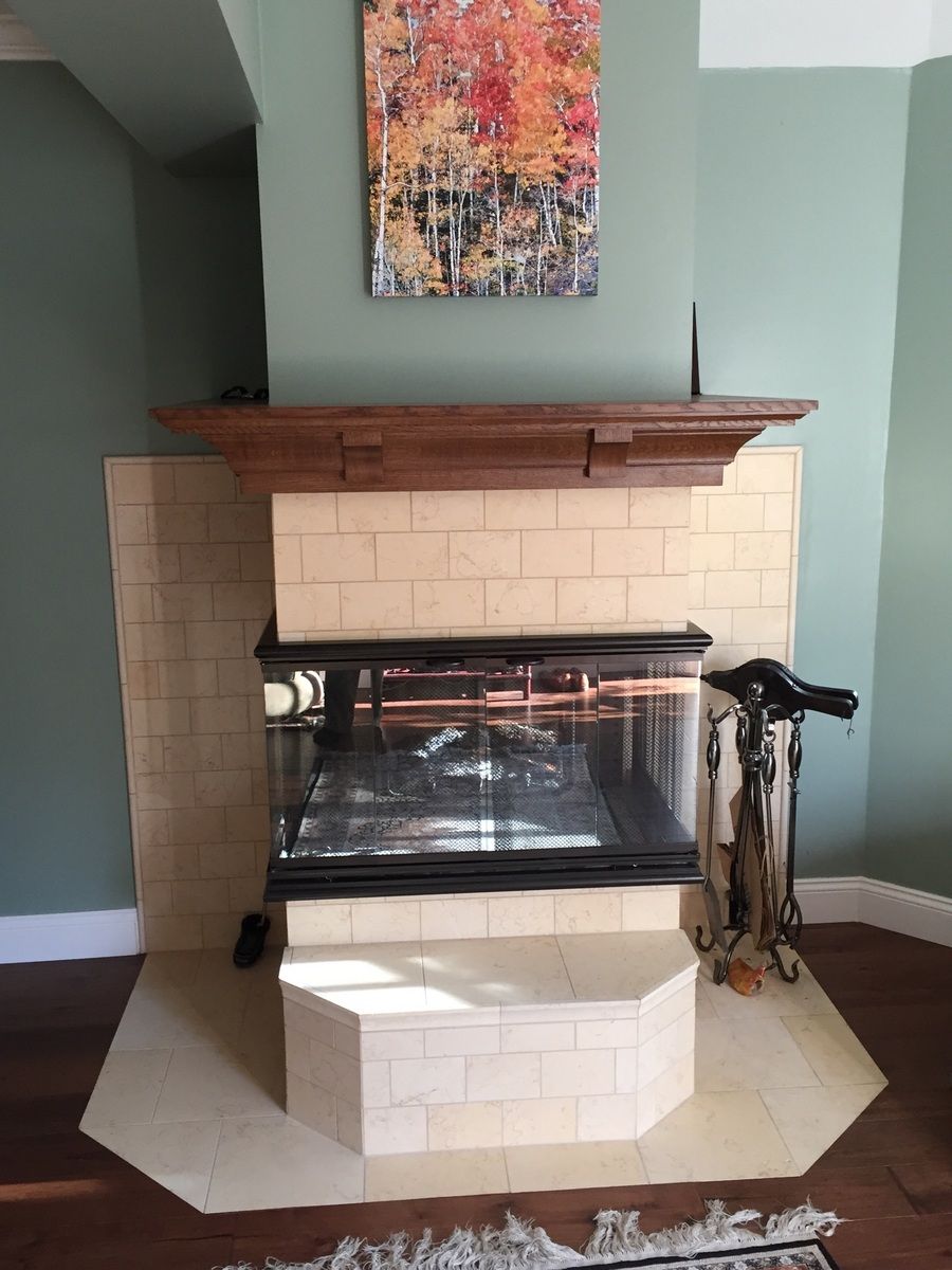 Custom QuarterSawn, White Oak, Mantel by Custom Woodgrains