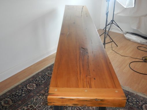 Custom Made Large Reclaimed Wood Console Table