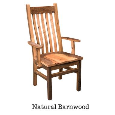 Custom Made Reclaimed Wood Mission Chair (Natural Barnwood)