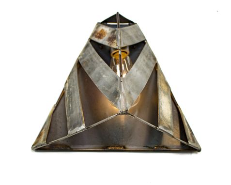 Custom Made Wine Barrel Wall Sconce - Rana - Made From Salvaged California Wine Barrel Rings