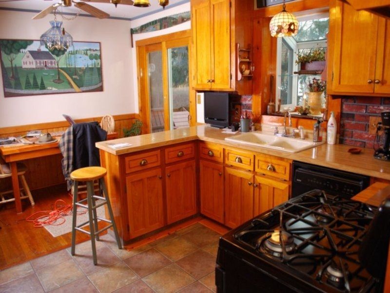 Hand Made Custom Pine Kitchen by Larue Woodworking