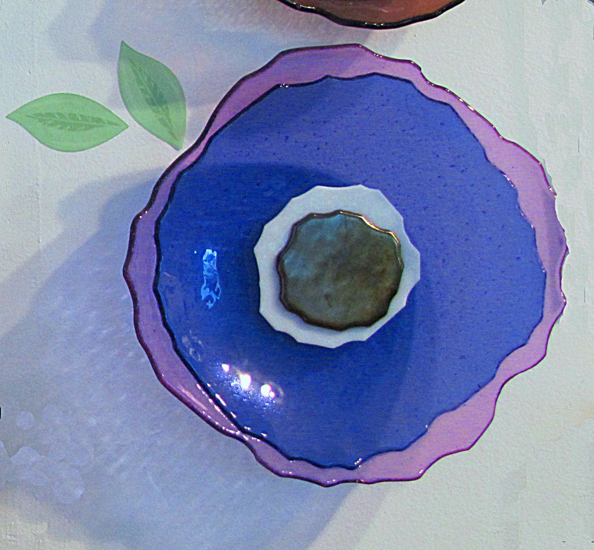 Custom Made Wall Flowers In Fused Glass by Heritage Art & Glass