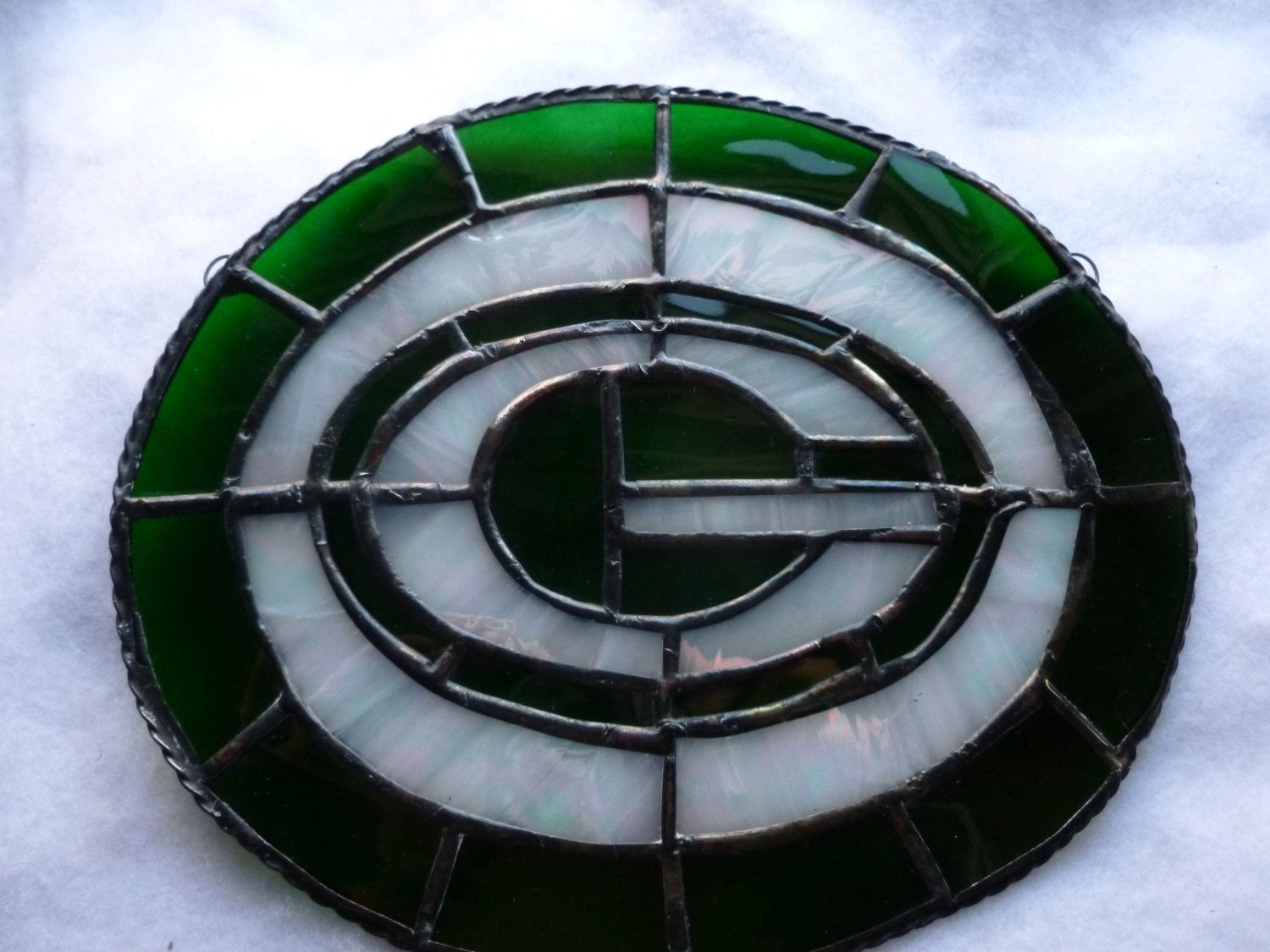 Buy Handmade Stained Glass Green Bay Packers Inspired Light Catcher
