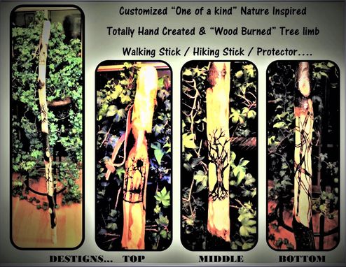 Custom Made Walking  Cane, Wood Cane, Retirement Gift -  Wood Anniversary Gift
